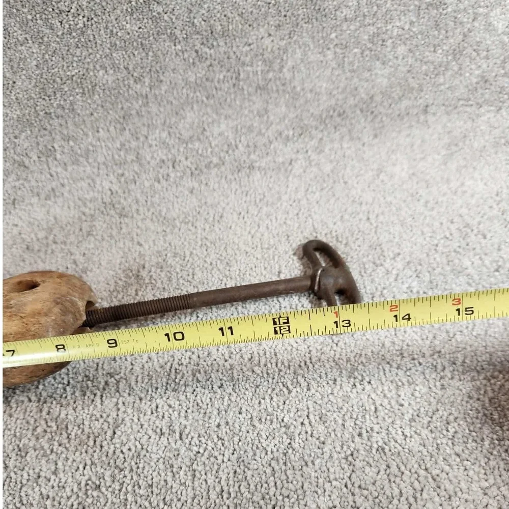 Shoe Stretcher Brown Antique Wood Metal Adjustable Primitive